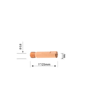 TIP M6 MOD BINZEL MB15 0.8mm WELDMAX (PAQ X 50 UND S/ 2,00 X UND)