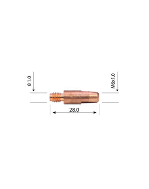 TIP M6 DE 1.0 mm MOD BINZEL RD WELDMAX (PAQ X 50 UND S/ 2,00 X UND)