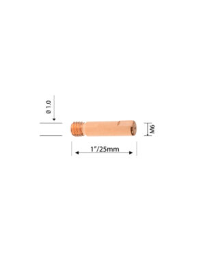 TIP M6 MOD BINZEL MB15 1.0mm WELDMAX (PAQ X 50 UND S/ 2,00 X UND)