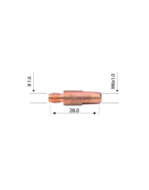 TIP M6 DE 1.6 mm BINZEL RD (PAQ X 10 UND S/. 4.50 X UND)