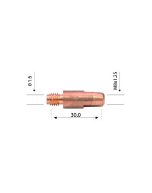 TIP M8 DE 1.6 mm BINZEL RG (PAQ X 10 UND S/. 5.50 X UND)