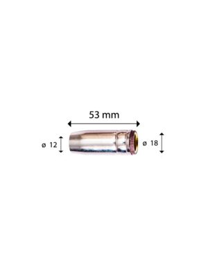 TOBERA MOD BINZEL MB-15 CONICA WELDMAX (PAQ X 10 UND S/ 7,00 X UND)