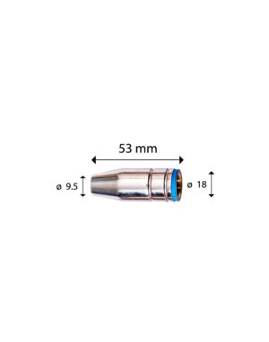 TOBERA MOD BINZEL MB-15 TAPERED WELDMAX (PAQ X 10 UND S/ 10,00 X UND)