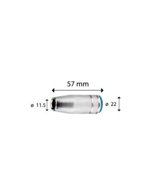 TOBERA MOD BINZEL MB-25 TAPERED WELDMAX (PAQ X 10 UND S/ 10,00 X UND)