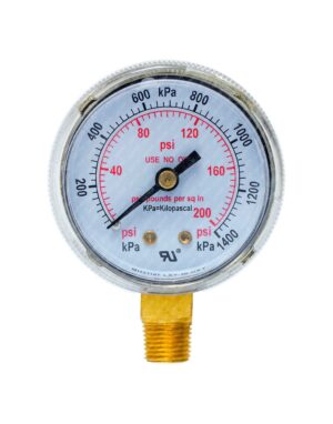 MANOMETRO 0-200 PSI DIAL 2 1/2''